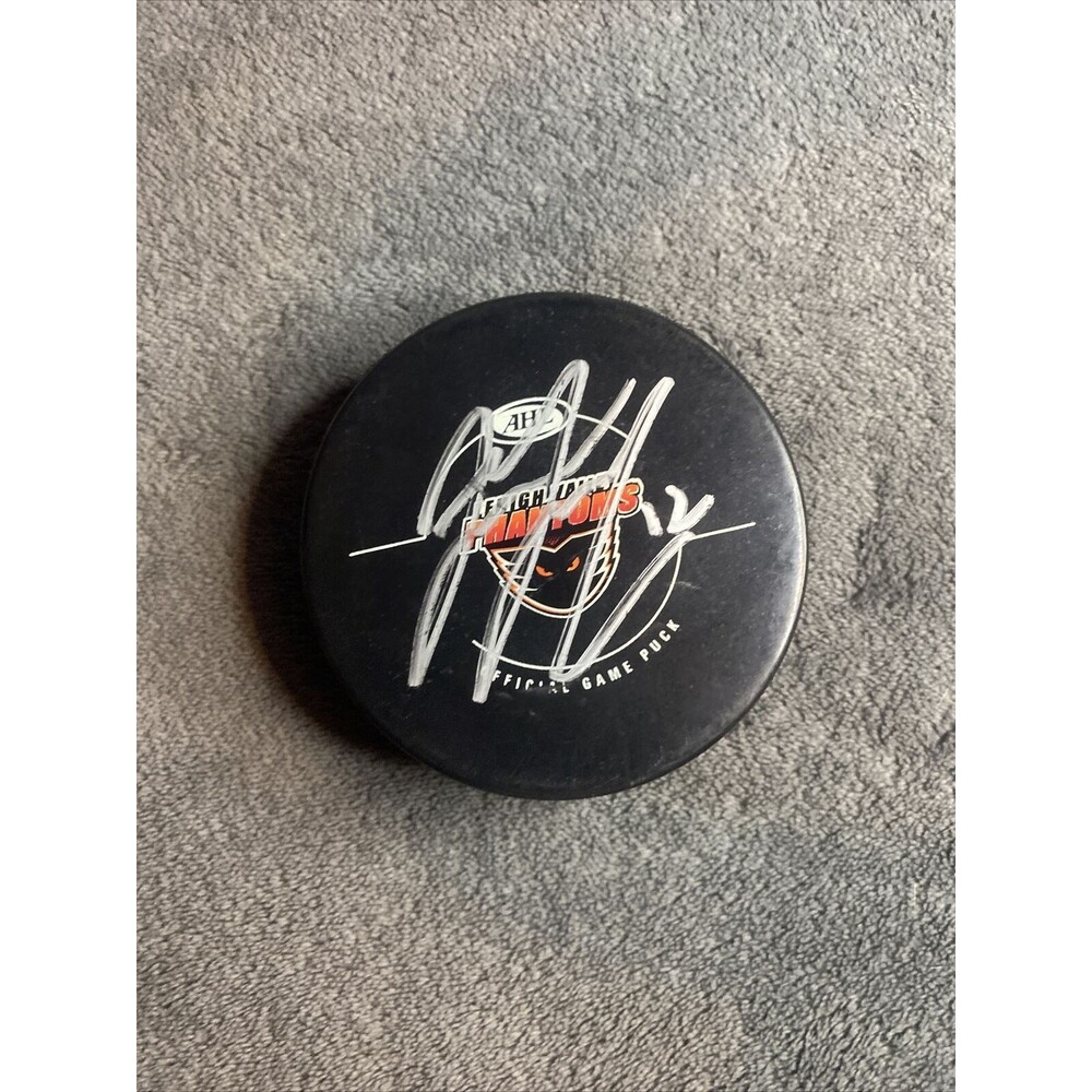 Tyrell Goulbourne Signed Minor League Hockey Lehigh Valley Phantoms Hockey Puck